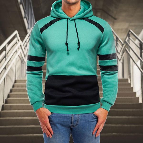 Herren Hoodies Sweatshirts Farbe Sport Hoodie Pullover Winter Herren gestreift und passende Herbst Freizeit Fuzzy House Kleinkind FoamM