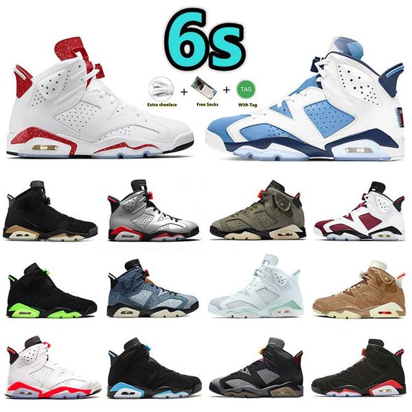 

men women 6s basketball shoes jumpman 6 red oreo unc white midnight navy british khaki olive black cat infrared bred tinker mens trainers sp