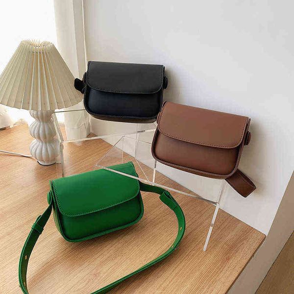 

solid colour pu leather small flap bag simple wide adjustable shoulder strap women's messenger bag female shoulder crossbody bag