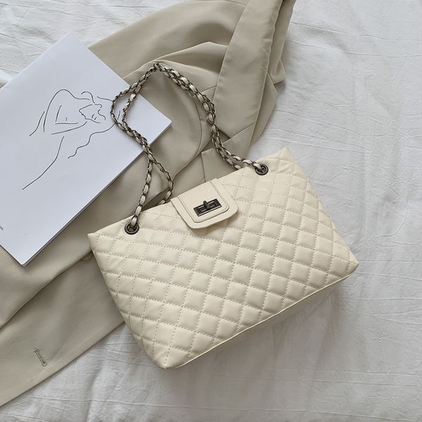 

2022 new claasic shoulder chains tote bag handbag diamond lattice fashion bag 3 colours