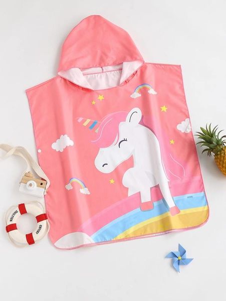 

toddler girls cartoon graphic cover up she, Blue