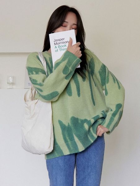 

dazy graphic pattern drop shoulder sweater o65y#, White;black