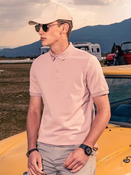 

men solid tape detail polo shirt z1gf#, White;black