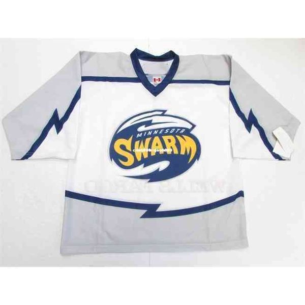 

shirts jerseys custom jerseys swarm nll lacrosse white jersey stitch add any number any name mens hockey jersey xs-6xl, Gray