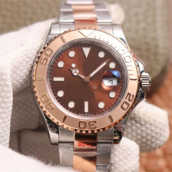 Заводские дизайнерские часы 126622 ETA A3235 Automatic Mens Watch Двухцветный розовый золото 904L Стальный корпус и браслет шоколадный циферблат Super Dive Swim Начаты.