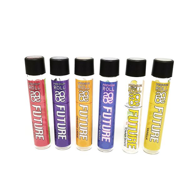 

pre roll glass tube joint package with sticker future moonrock runtz prerolls packaging doob tubes crc lid infuse pack