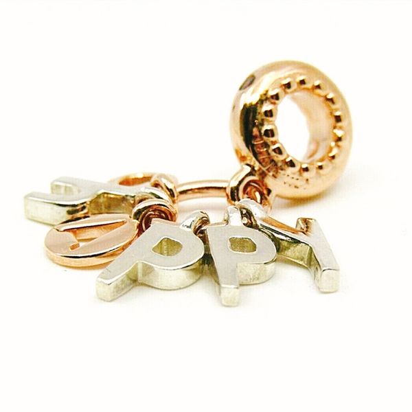 Ciondolo FELICE Ciondolo in argento 925 Pandora Charms per braccialetti Kit per creazione di gioielli fai da te Perline sciolte Argento all'ingrosso 787017NPO