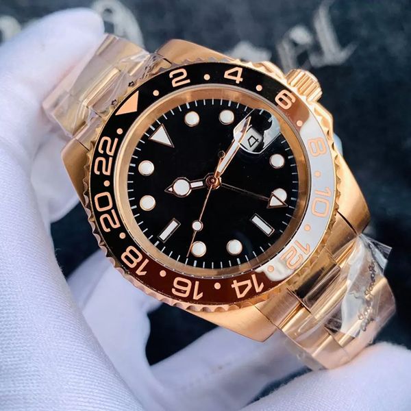 

male automatic mechanical watches stainless steel folding buckle waterproof montre de luxe for men sapphire glass, Slivery;brown