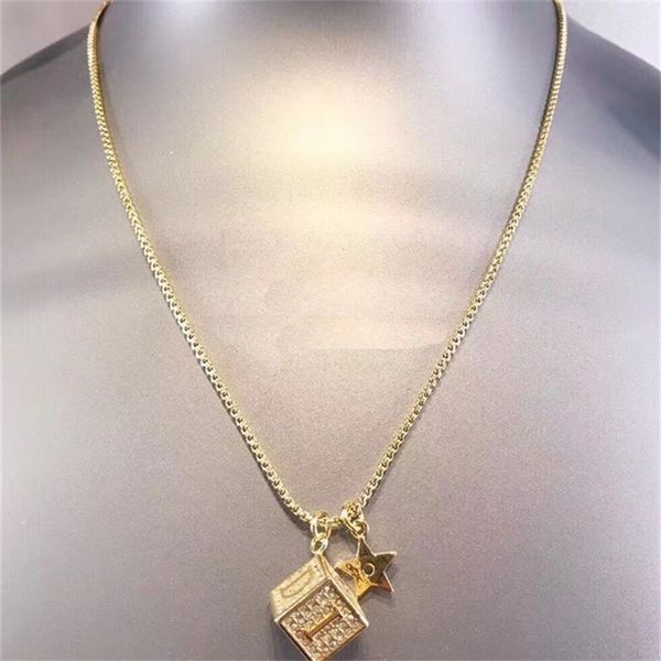 

2022 36% off designer jewelry d family classic new dice necklace temperament letter love light luxury star same style, Silver