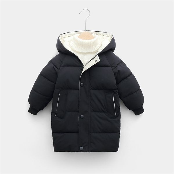 

winter children's cotton padded clothes medium and long colorful bright face down cotton padded jacket for boys and girls lj201203, Blue;gray