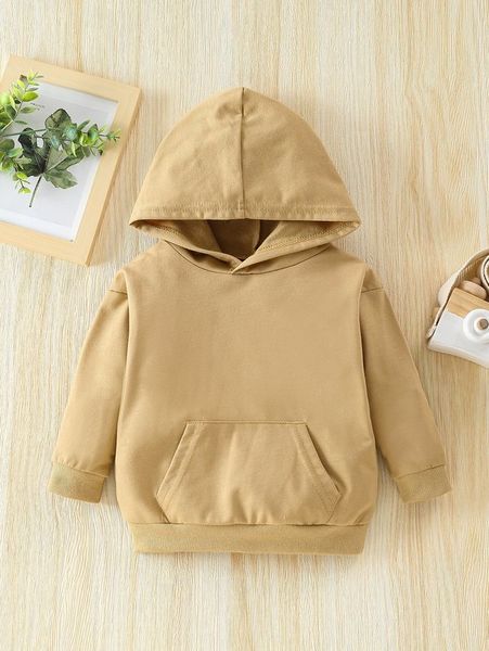 

baby girl kangaroo pocket hooded sweatshirt she, Black