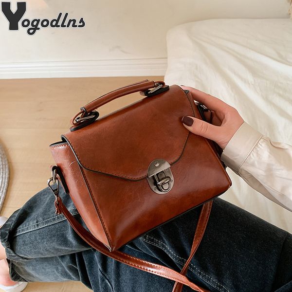 

women vintage pu leather small handle shoulder bags 2022 ladies casual flap crossbody bags female luxury messenger handbags