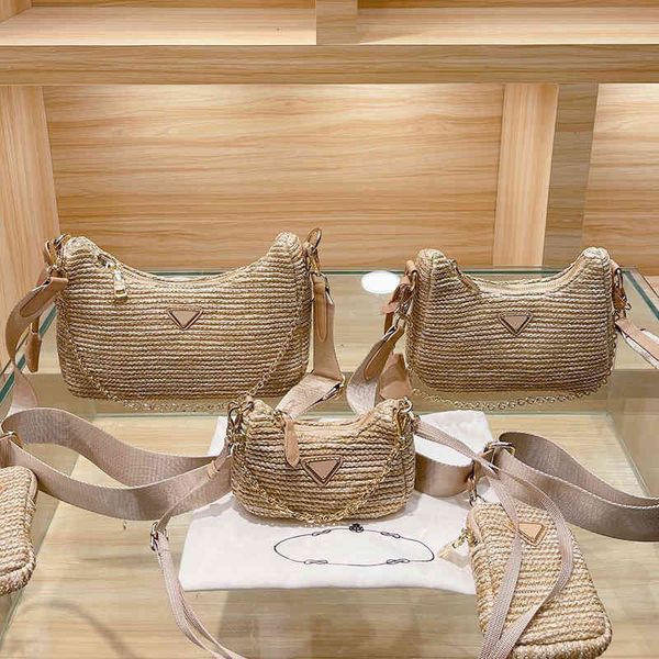 

designer raffia straw crossbody shoulder bag women luxurys designers bags italy milano brand knitting underarm handbags woman half moon hand