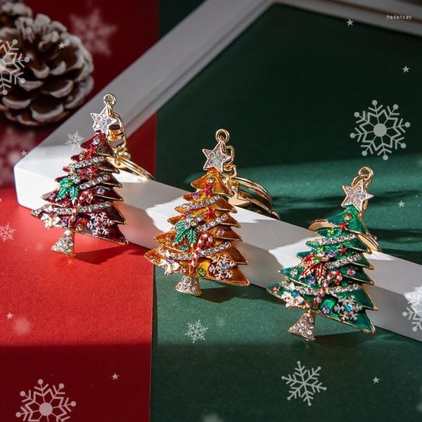 Anahtarlıklar Noel Ağacı Ana Tuşlar İçin Anahtarlık Çantalar Sırt Çantaları 2022 KEYSE RHINESTONE AKSERSİYELERİ Lüks Kadın Mücevher Erkekleri Hediye Fred22