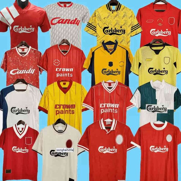 

2000 2002 michael owen gerrard retro soccer jersey 2001 heskey litmanen fowler redknapp carragher vintage classic football shirt, Black;yellow