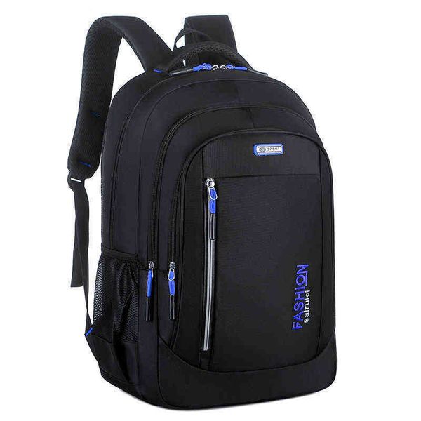 Backpack Grez School Sacha para meninos adolescentes homens pretos de nylon preto Multifuncional College High High Student School Schac 220628