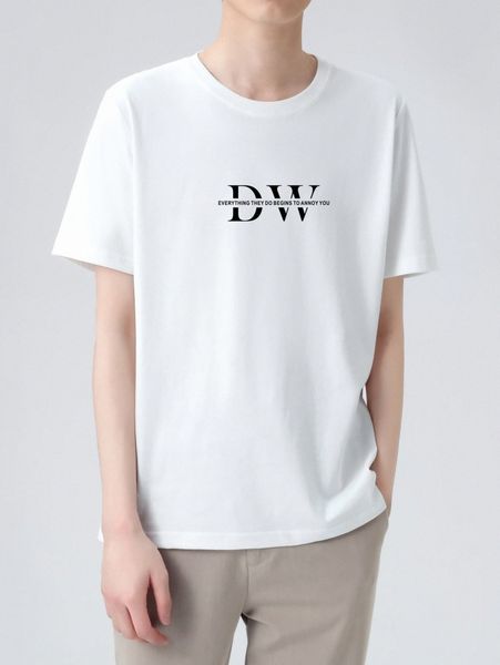 

men slogan graphic tee 84iu#, White;black