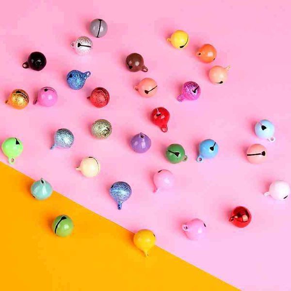 

factory outlet 14mm color small bell jewelry accessories key chain candy metal baking paint bell christmas tree decorative pet