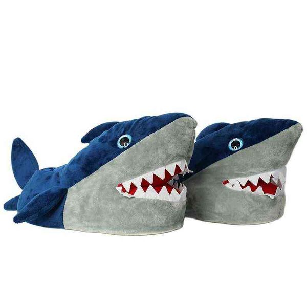 Simpatici animali giocattoli di peluche coperta calda inverno scarpe per adulti scarpe squalo cartone animato per ragazze regali di compleanno di Natale J220729