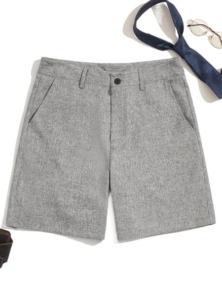 

men slant pocket button zipper fly shorts b1qd#, White;black