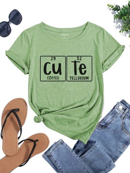 

letter graphic round neck tee d08s#, White