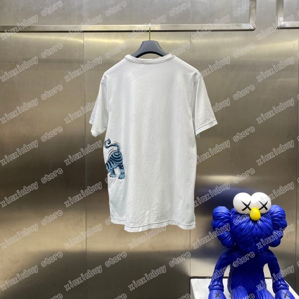 

22ss women designers t shirt tee little tiger embroidery short sleeve man crew neck cotton streetwear white xinxinbuy s-xl