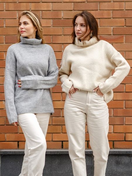 

1pc solid turtleneck drop shoulder sweater m2u0#, White;black