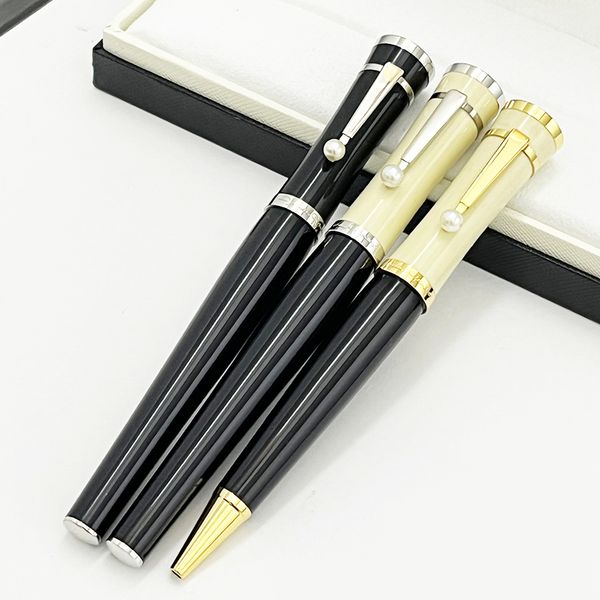 

lgp greta garbo ballpoint roller ball fountain pen luxury office school stationery classic with pearl on the clip
