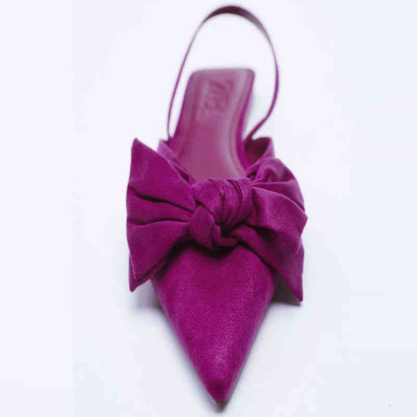 

za dress shoes feminino roxo sapatos de salto baixo com arco elegante plana estilingue mulher nova outono casual apontou planos ks8t j10t, Black