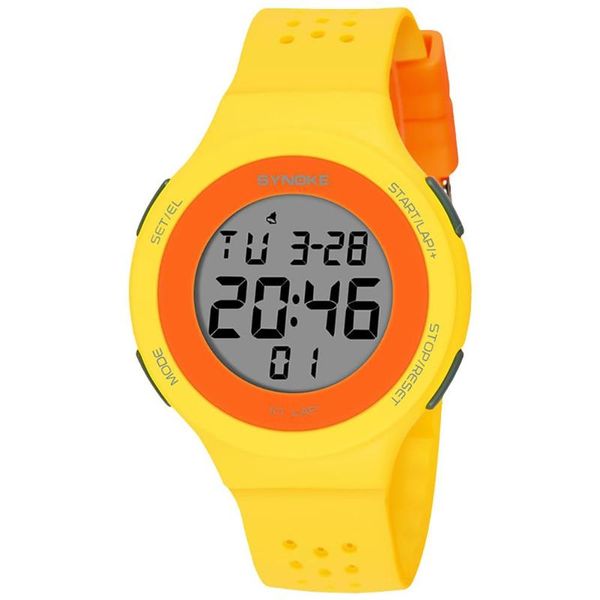 Principais relógios de moda esporte masculino feminino Data de alarme à prova d'água StopWatch Watch Wrist Watch Presente Presente