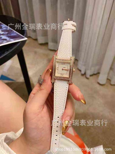 

designer tank watch for women traceless aimajia versatile h diamond belt series needle quartz, Slivery;brown