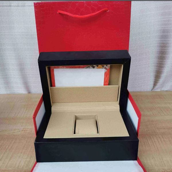 

tu watches boxes original leather watch box papers card hand bag, Black;blue