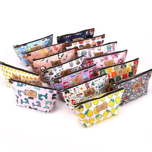 Kosmetiktaschen Hüllen PC Cartoon Tasche Entenmuster Frauen Make-up Reise Floral Organizer für Toilettenartikel NeceserKosmetikkofferKosmetik