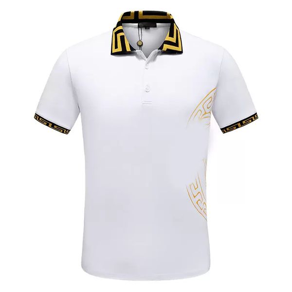 

fashion designer men's polo black and white multi-style shirt t-shirt summer casual embroidery pattern pure cotton high street business, White;black