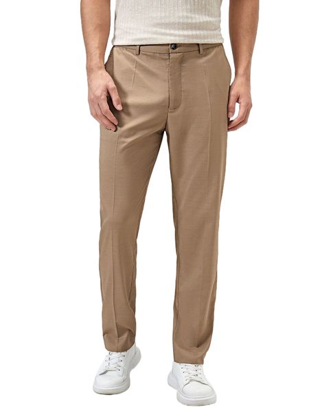 

men slant pockets tailored pants v64p#, Black