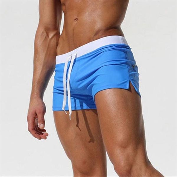 

swimwear men swimming trunks sunga swimsuit mens swim briefs beach shorts mayo de praia homens maillot bain 220621, White;black
