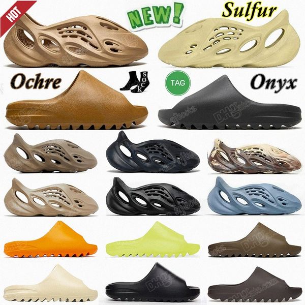 

comfortable sandals men woman sandal foam ochre soot onyx sulfur black white mist resin pure bone ararat slippers rnnr mens slide slipper sl