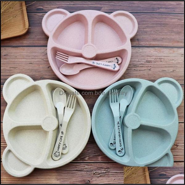 

cups dishes utensils cartoon baby kid tableware set wheat st dinnerwar dheyq