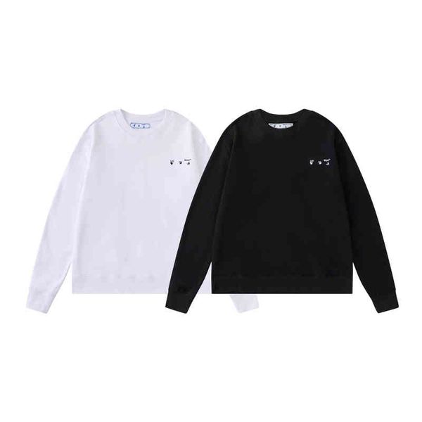 

autumn winter new classic effect round men's and women's sweater2022 %off luxury brand fashion design versatile sweatshirts, Black
