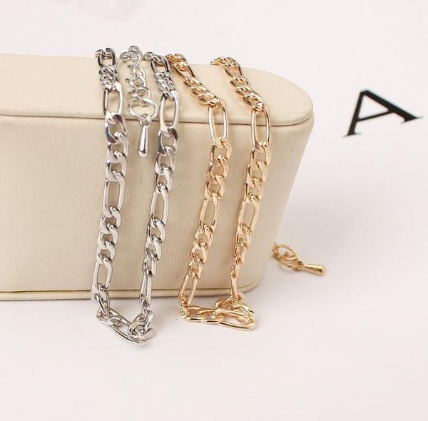 

european and american foreign trade jewelry fashion simple and versatile metal chain ladies anklet, Red;blue