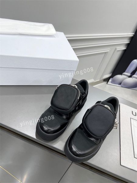 

2022 popular men women low cut casual shoes leather platform party wedding sneakers dress shoes, Black