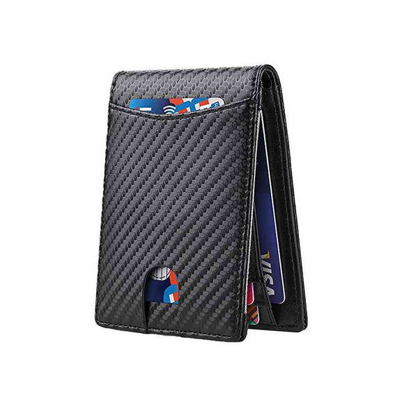 

dollar wallet men's carbon fiber men's wallet business wallet 220718, Red;black