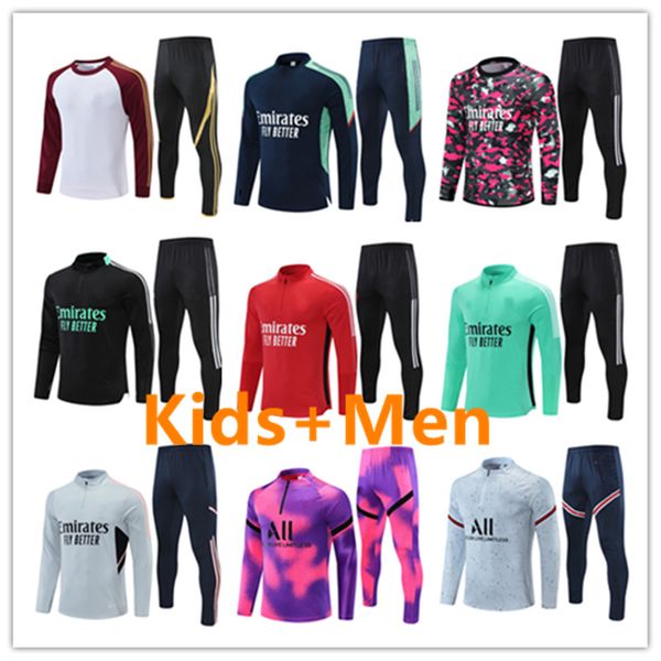 

2021 2022 cr flamengo football tracksuit soccer jacket21 22 camisas de futebol long pull zipper training suit chandal, Black