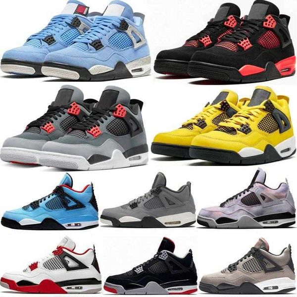 

basketball shoes 4 man woman mens sneakers 4s white oreo sail cool grey university blue fire red thunder bred zen master black cat pure