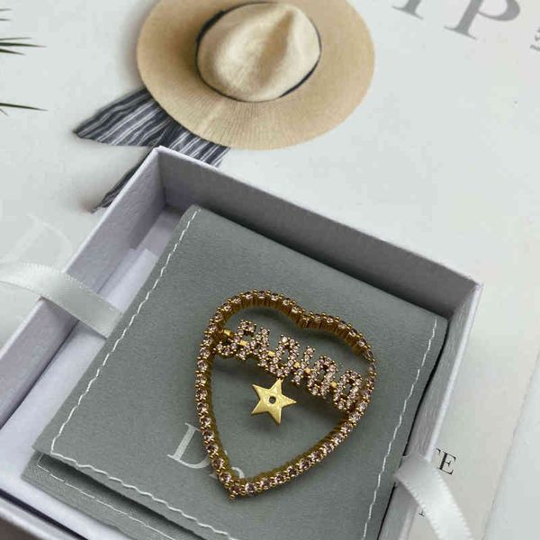 

fashion new jewelry trend luxury brand designer wholesale dijia d family love hairpin small net red same pentagram, Silver