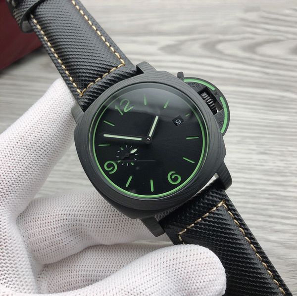 

2022 luxury men watch fully automatic mechanical movement diameter 44mm thickness 16mm cow leather strap mineral reinforced glass mirror, Slivery;brown