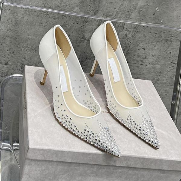 

designer mesh belt drill heels shoes and sandals women shiny banquet wedding ladies vacation skirts high heels shoes 34-41, Black