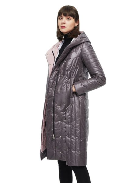 

hailuozi zip up hooded belted padded winter coat 840e#, Black