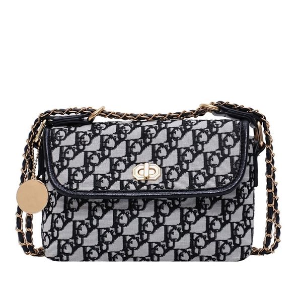 

autumn and winter female new trendy versatile messenger chain fashion contrast color single small square wholesale design purses online