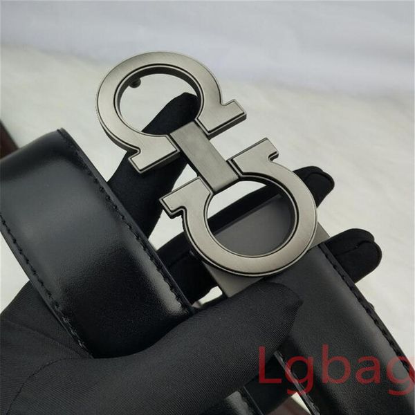 

luxury designer belt big buckle fashion casual genuine leather women belts men letter waistband add origial box f002248w, Black;brown